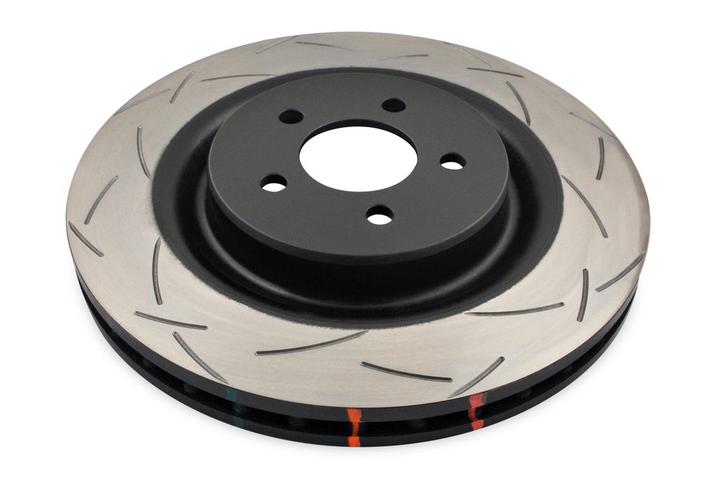 DBA DBA42102S - Slotted 4000 T3 Black Brake Rotor with Kangaroo Paw Vanes