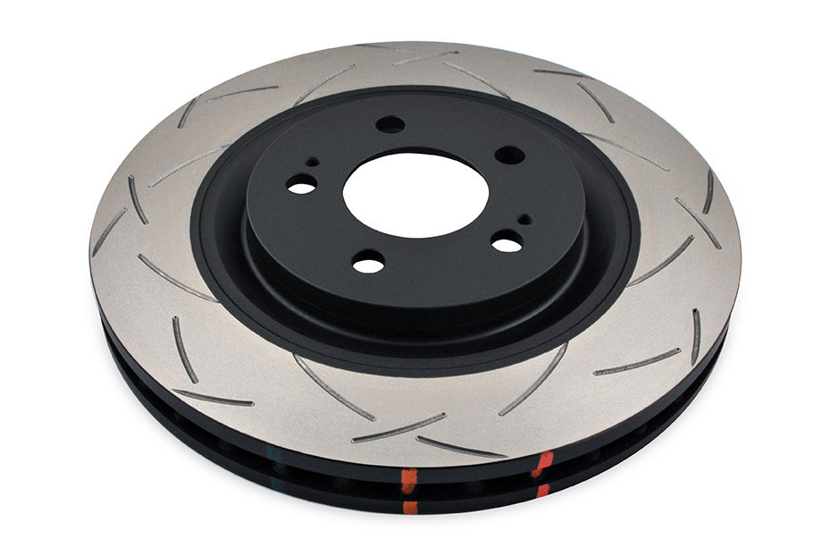 DBA DBA42104S - Slotted 4000 Series T3 Black Brake Rotor with Kangaroo Paw Vanes, Sold Individually