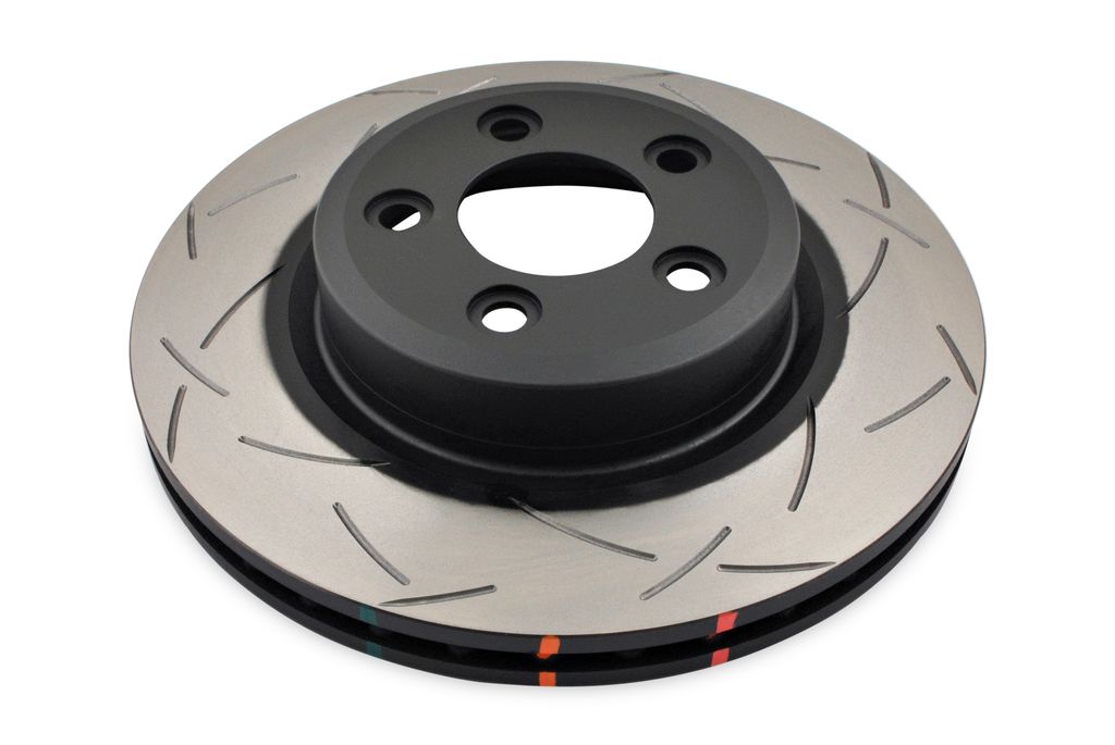 DBA DBA42107S - Slotted 4000 T3 Black Brake Rotor with Kangaroo Paw Vanes