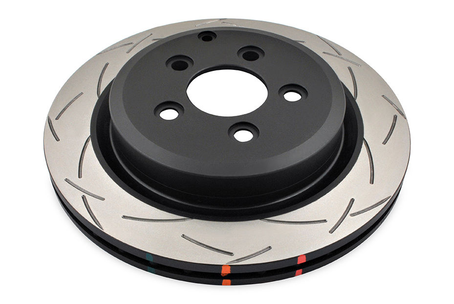 DBA DBA42108S - Slotted 4000 T3 Black Brake Rotor with Kangaroo Paw Vanes