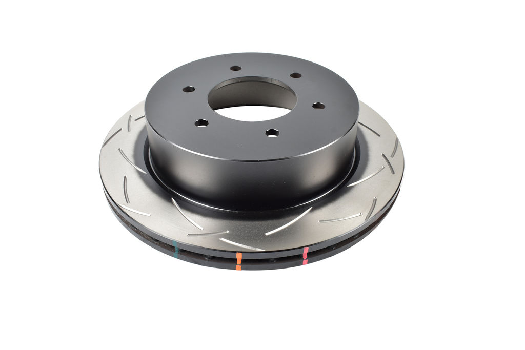 DBA DBA43109S - Slotted 4000 T3 Black Brake Rotor with Kangaroo Paw Vanes
