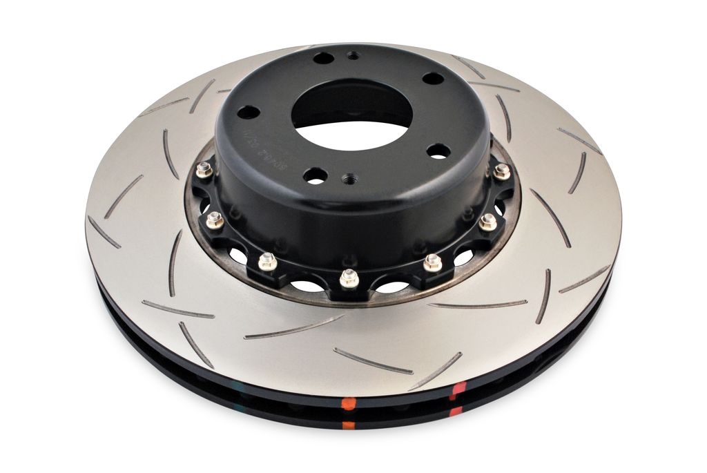 DBA DBA5046BLKS - Slotted 5000 T3 Black 2 Piece Brake Rotor with Kangaroo Paw Vanes