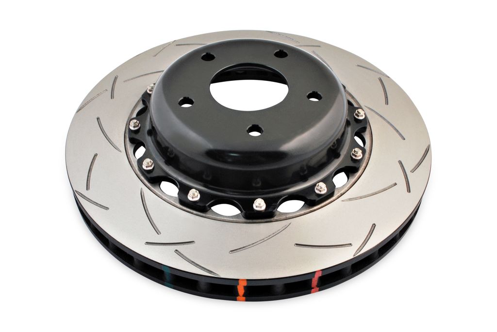DBA DBA52018BLKS - Slotted 5000 T3 Black 2 Piece Brake Rotor with Kangaroo Paw Vanes
