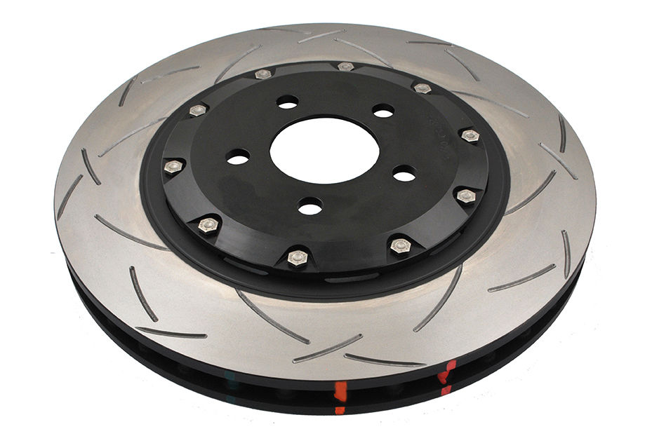 DBA DBA52075BLKS - Slotted 5000 T3 Black 2 Piece Brake Rotor with Kangaroo Paw Vanes