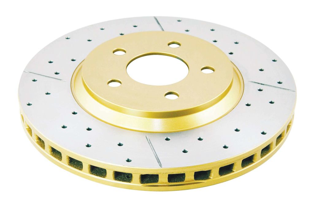 DBA DBA2113X - Street Series Gold Cross-drilled/Slotted Brake Rotor, Sold Individually