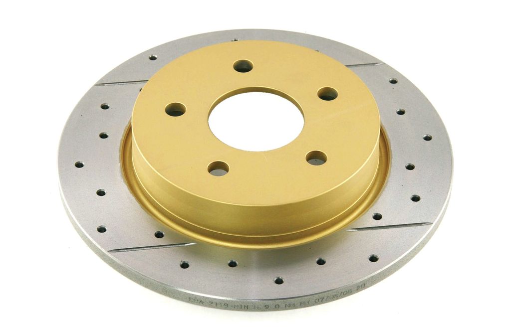 DBA DBA2119X - Street Series Gold Cross-drilled/Slotted Brake Rotor, Sold Individually