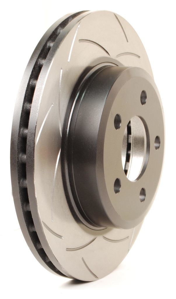 Slotted Street T2 Uncoated Brake Rotor with Kangaroo Paw Vanes, Sold Individually