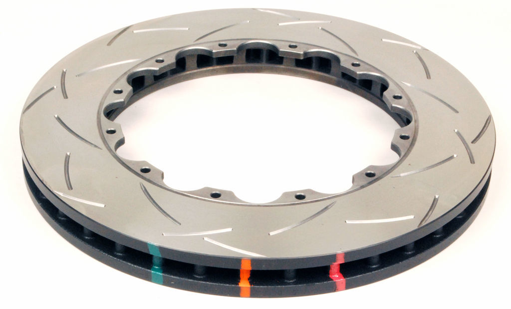 Slotted 5000 Series T3 Black Brake Rotor Ring with Kangaroo Paw Vanes, Sold Individually