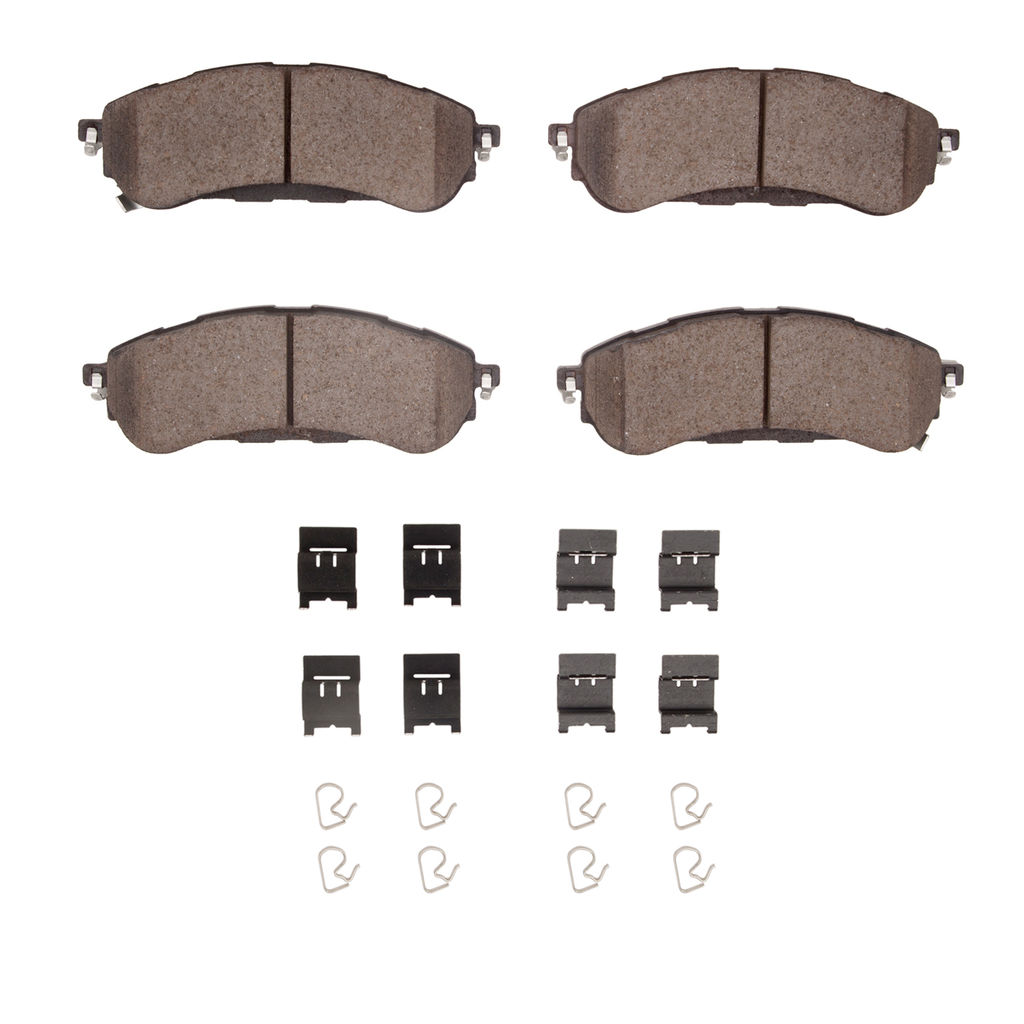 Dynamic Friction 1400-2208-01 - Ultimate Duty Performance Brake Pads with Hardware