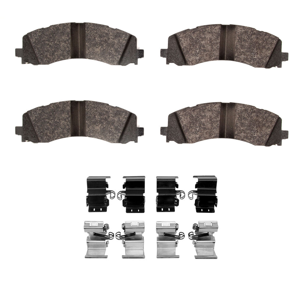 Dynamic Friction 1400-2225-01 - Ultimate Duty Performance Brake Pads with Hardware