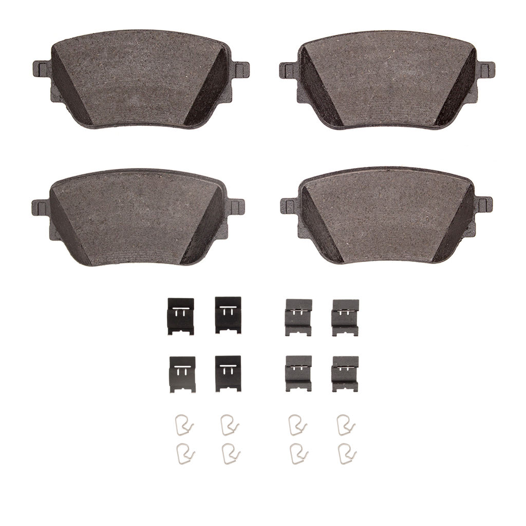 Dynamic Friction 1600-2207-01 - 5000 Euro Ceramic Brake Pads with Hardware