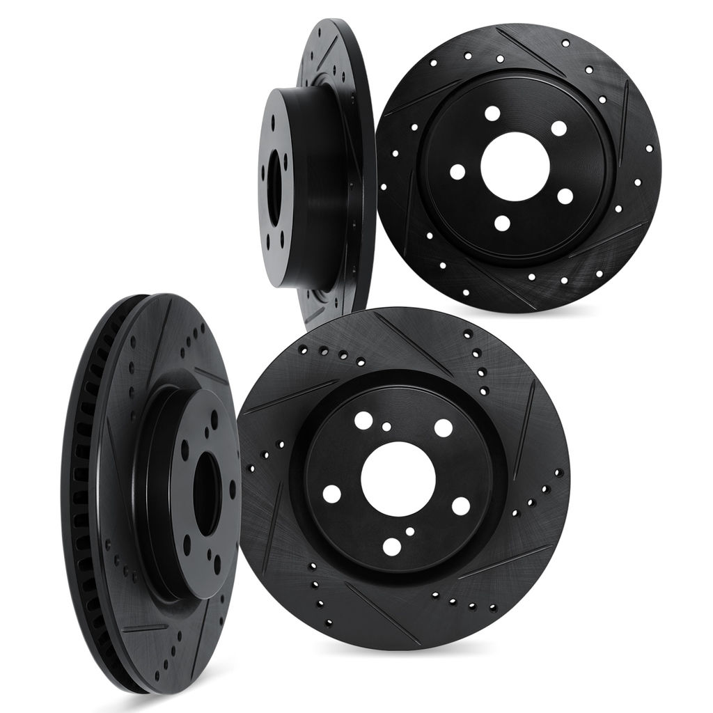 Dynamic Friction 8004-54260 - Drilled and Slotted-Black Rotors