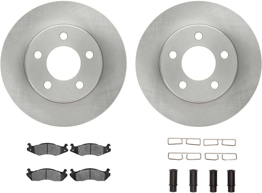 Dynamic Friction 6212-42129 - Brake Kit - Quickstop Rotors and Heavy Duty Brake Pads With Hardware