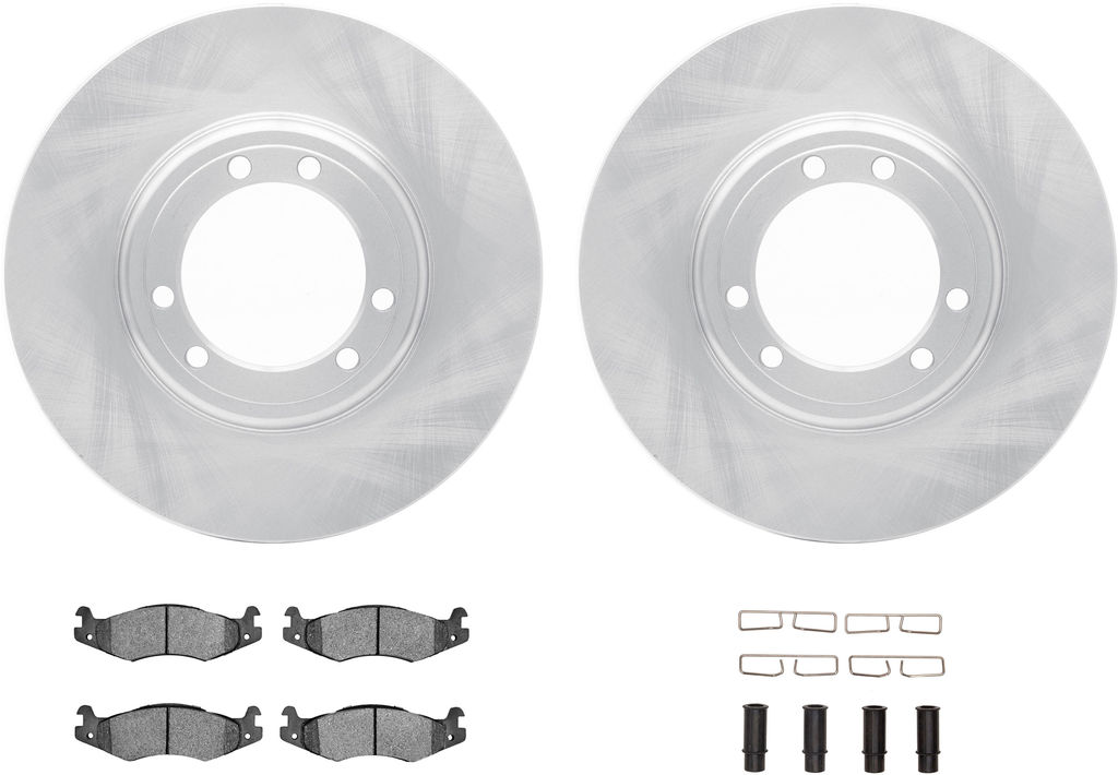 Dynamic Friction 6212-44001 - Brake Kit - Quickstop Rotors and Heavy Duty Brake Pads With Hardware