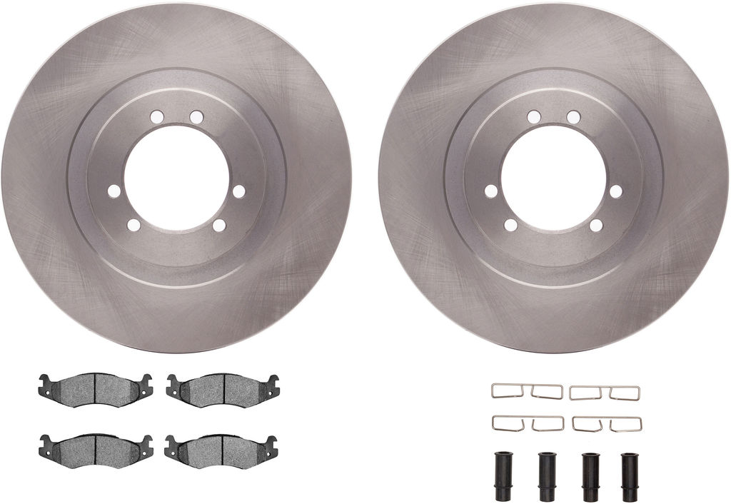 Dynamic Friction 6212-44004 - Brake Kit - Quickstop Rotors and Heavy Duty Brake Pads With Hardware