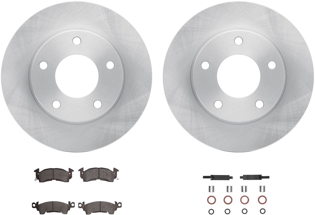 Dynamic Friction 6212-46073 - Brake Kit - Quickstop Rotors and Heavy Duty Brake Pads With Hardware