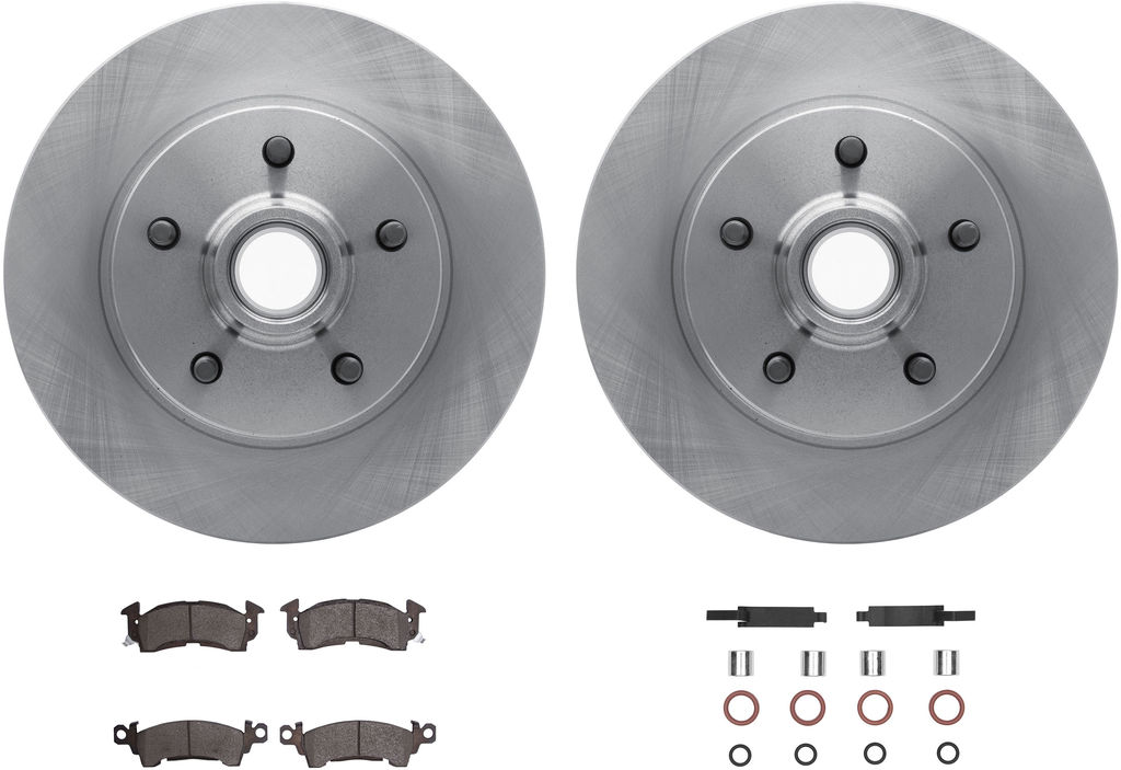 Dynamic Friction 6212-46085 - Brake Kit - Quickstop Rotors and Heavy Duty Brake Pads With Hardware
