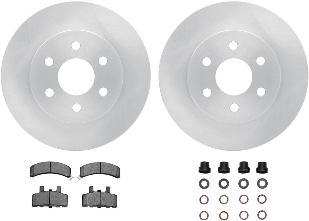 Dynamic Friction 6212-46099 - Brake Kit - Quickstop Rotors and Heavy Duty Brake Pads With Hardware