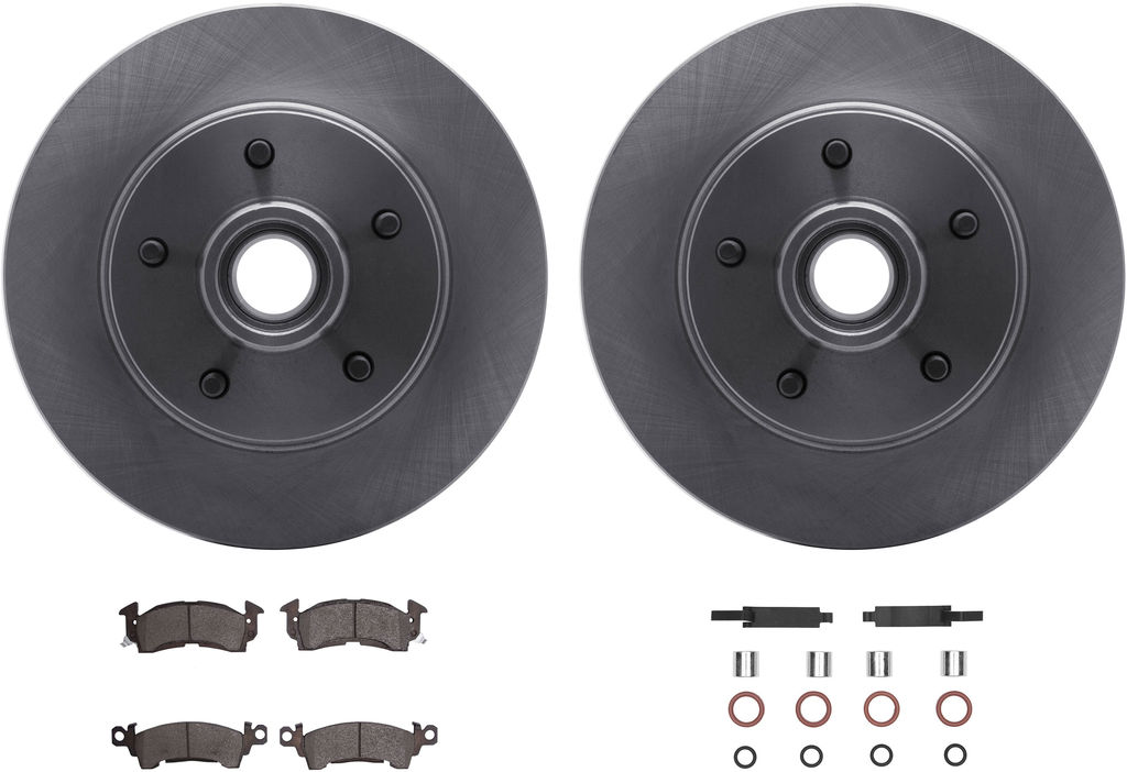 Dynamic Friction 6212-47101 - Brake Kit - Quickstop Rotors and Heavy Duty Brake Pads With Hardware