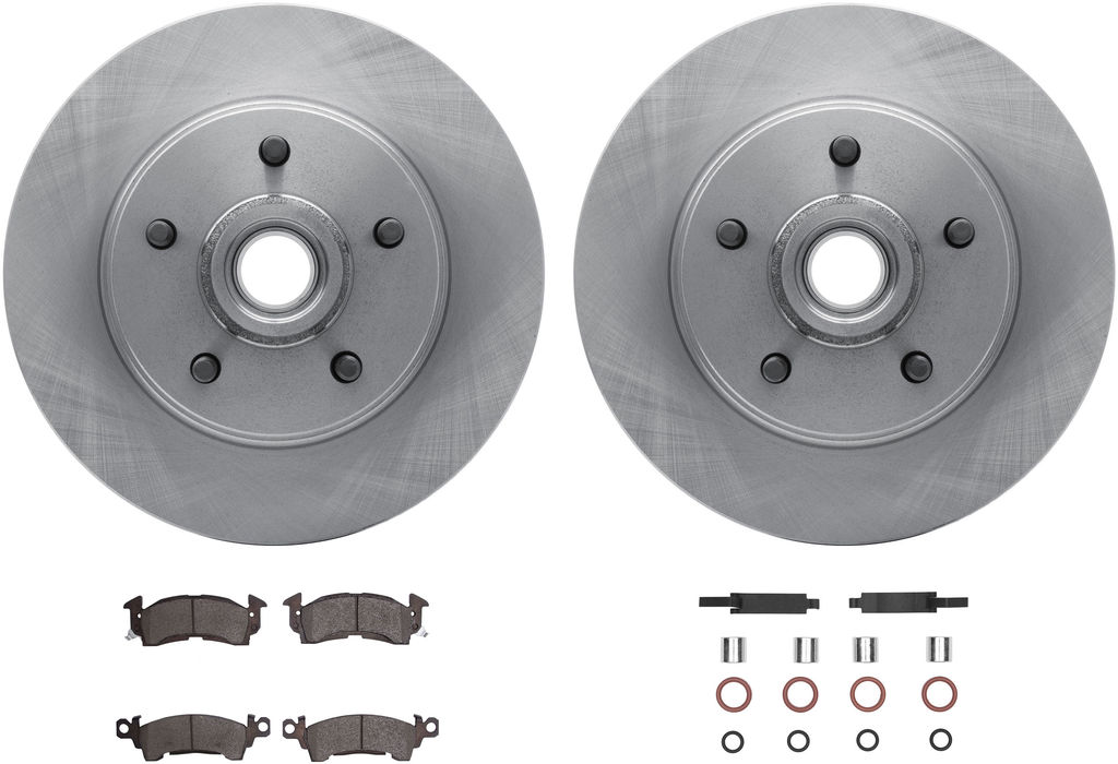 Dynamic Friction 6212-47104 - Brake Kit - Quickstop Rotors and Heavy Duty Brake Pads With Hardware