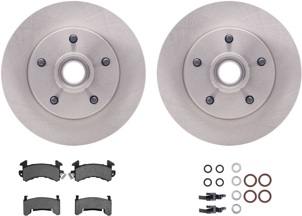 Dynamic Friction 6212-47110 - Brake Kit - Quickstop Rotors and Heavy Duty Brake Pads With Hardware