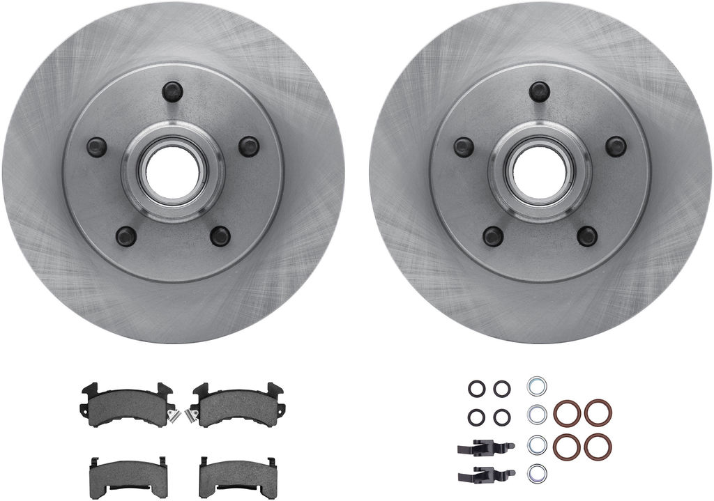 Dynamic Friction 6212-47136 - Brake Kit - Quickstop Rotors and Heavy Duty Brake Pads With Hardware