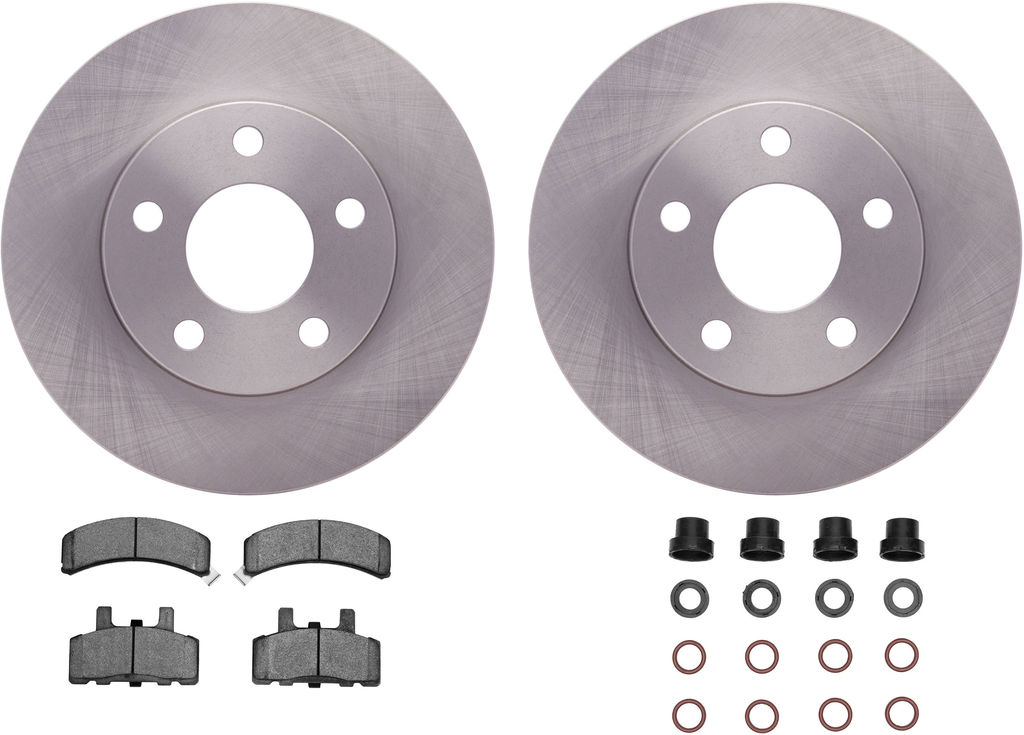 Dynamic Friction 6212-47155 - Brake Kit - Quickstop Rotors and Heavy Duty Brake Pads With Hardware