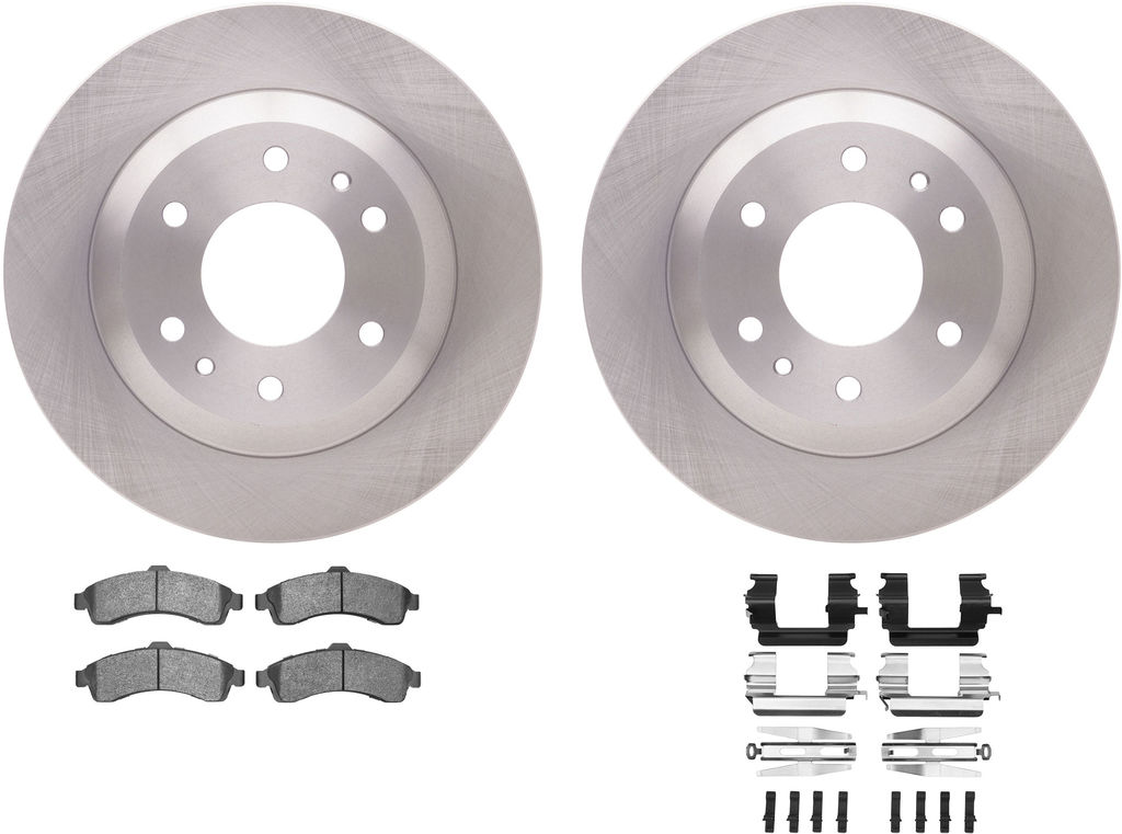 Dynamic Friction 6212-48043 - Brake Kit - Quickstop Rotors and Heavy Duty Brake Pads With Hardware