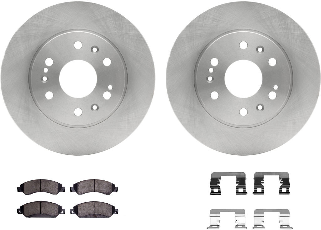 Dynamic Friction 6212-48061 - Brake Kit - Quickstop Rotors and Heavy Duty Brake Pads With Hardware