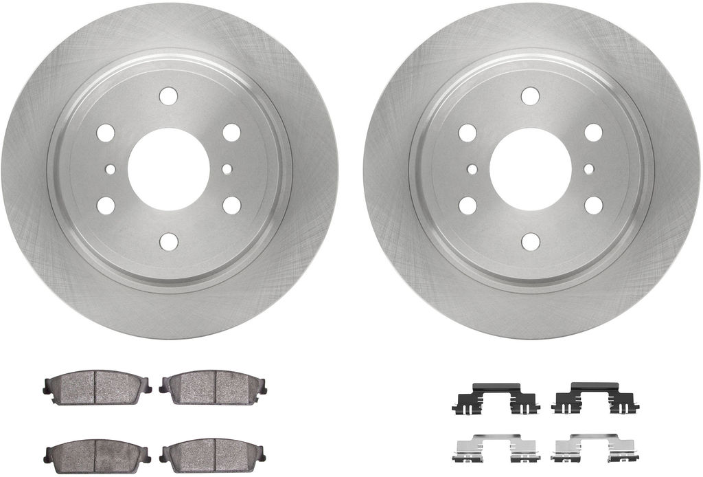 Dynamic Friction 6212-48064 - Brake Kit - Quickstop Rotors and Heavy Duty Brake Pads With Hardware