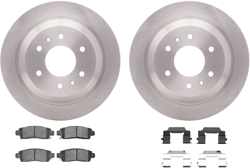 Dynamic Friction 6212-48288 - Brake Kit - Quickstop Rotors and Heavy Duty Brake Pads With Hardware