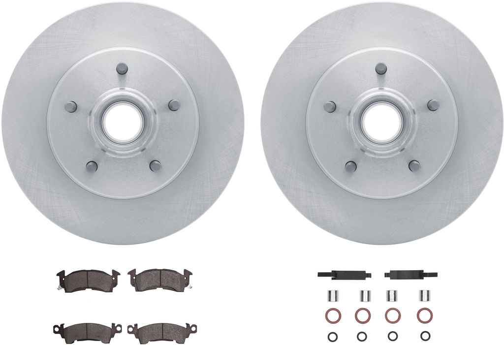 Dynamic Friction 6212-51001 - Brake Kit - Quickstop Rotors and Heavy Duty Brake Pads With Hardware