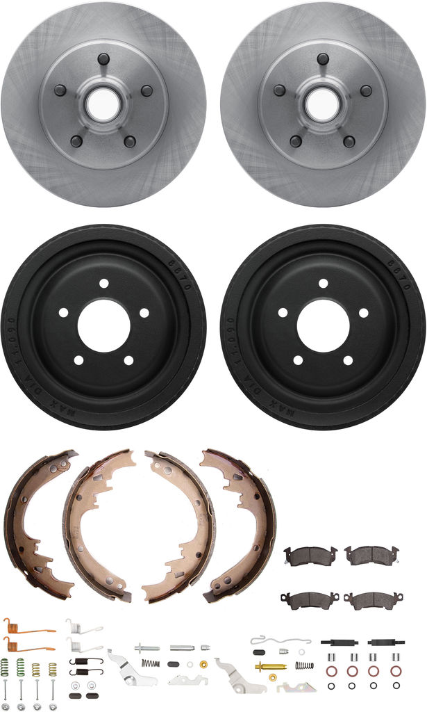 Dynamic Friction 6284-47136 - Brake Kit - Quickstop Rotors and Heavy Duty Brake Pads With Hardware