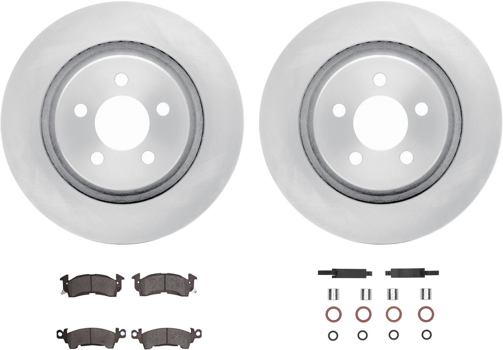 Dynamic Friction 6212-42208 - Brake Kit - Quickstop Rotors and Heavy Duty Brake Pads With Hardware