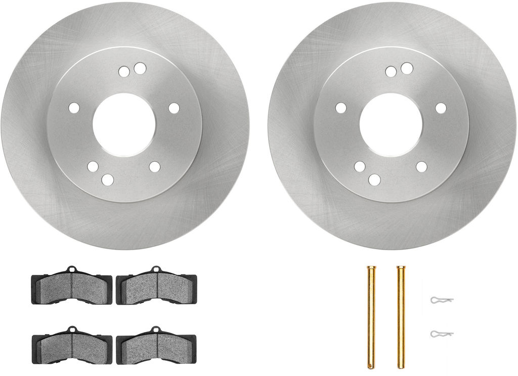 Dynamic Friction 6212-47116 - Brake Kit - Quickstop Rotors and Heavy Duty Brake Pads With Hardware