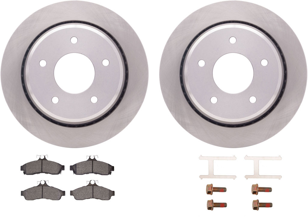 Dynamic Friction 6212-47173 - Brake Kit - Quickstop Rotors and Heavy Duty Brake Pads With Hardware