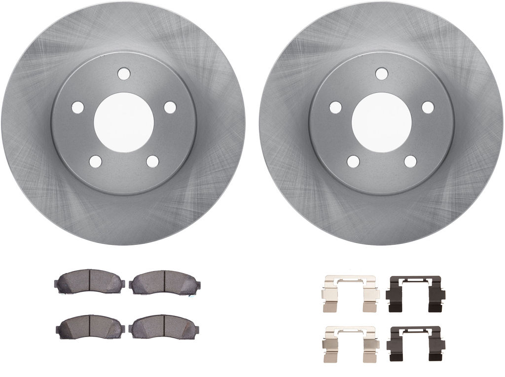 Dynamic Friction 6212-47292 - Brake Kit - Quickstop Rotors and Heavy Duty Brake Pads With Hardware