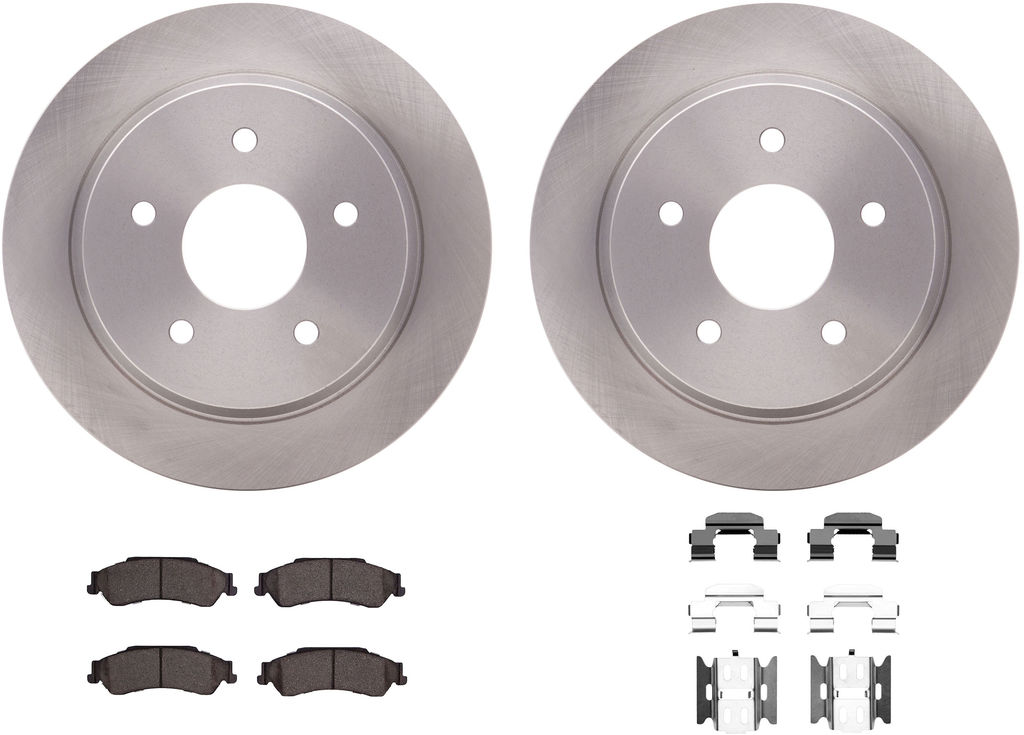 Dynamic Friction 6212-48001 - Brake Kit - Quickstop Rotors and Heavy Duty Brake Pads With Hardware