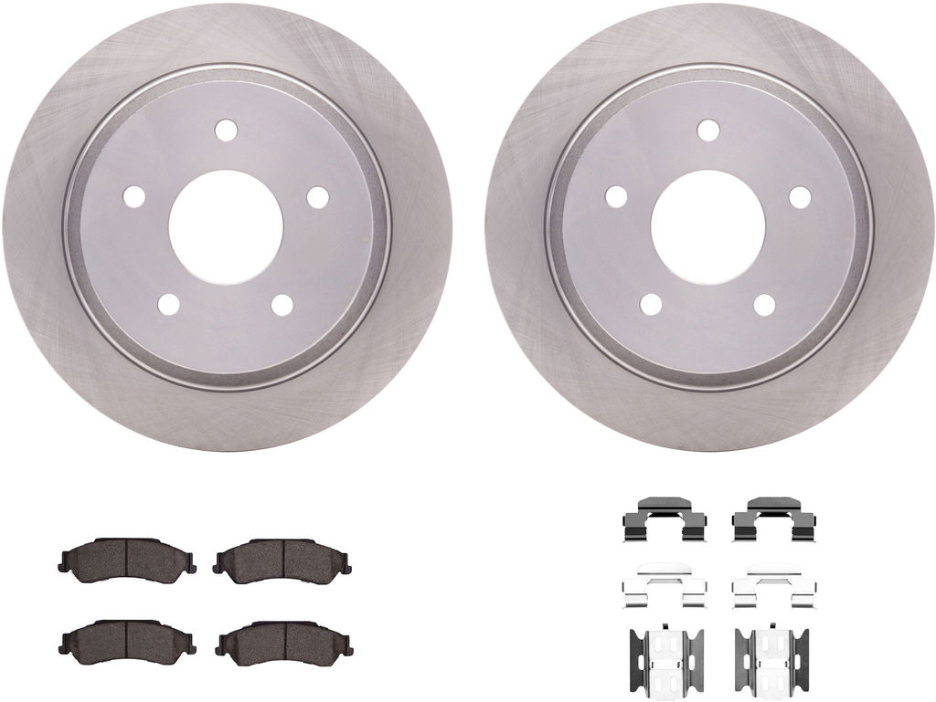 Dynamic Friction 6212-48007 - Brake Kit - Quickstop Rotors and Heavy Duty Brake Pads With Hardware