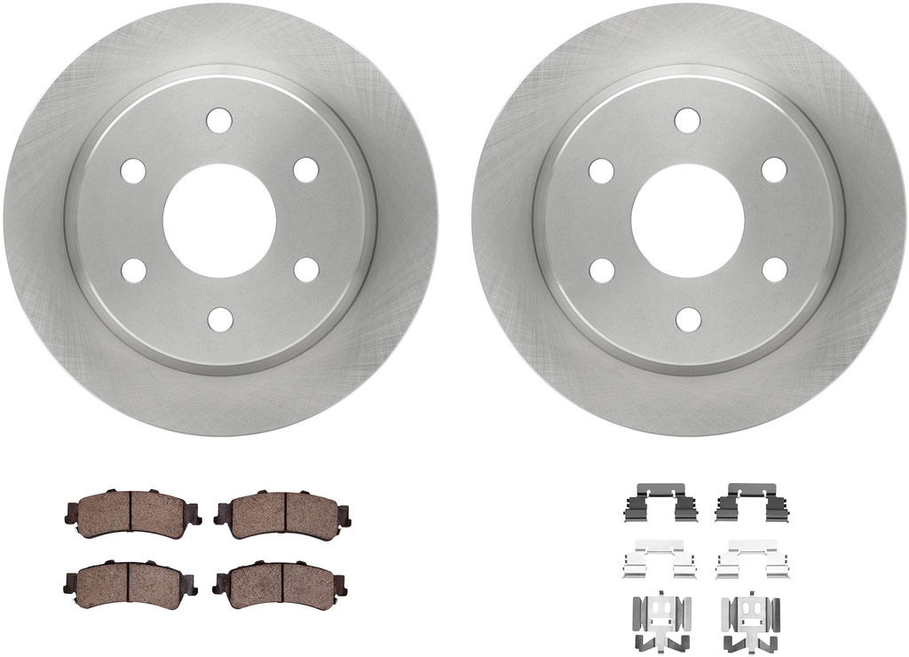 Dynamic Friction 6212-48014 - Brake Kit - Quickstop Rotors and Heavy Duty Brake Pads With Hardware