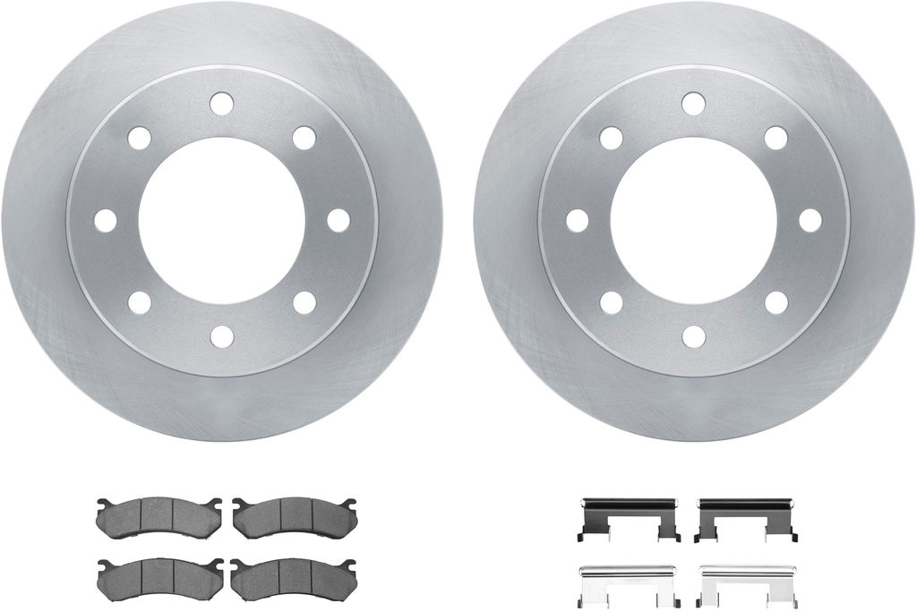 Dynamic Friction 6212-48019 - Brake Kit - Quickstop Rotors and Heavy Duty Brake Pads With Hardware