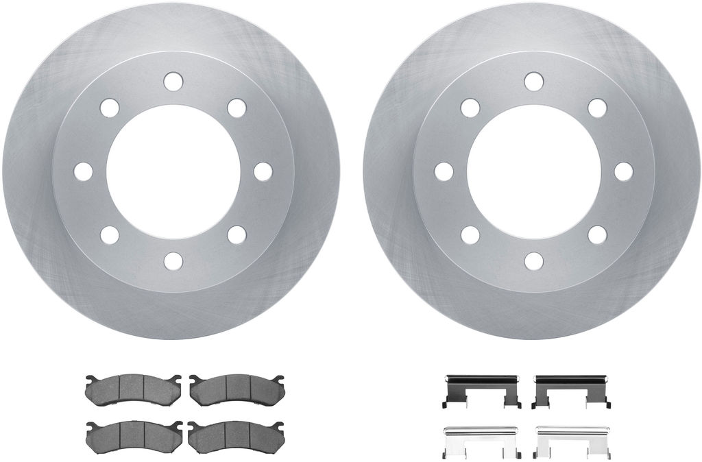 Dynamic Friction 6212-48025 - Brake Kit - Quickstop Rotors and Heavy Duty Brake Pads With Hardware