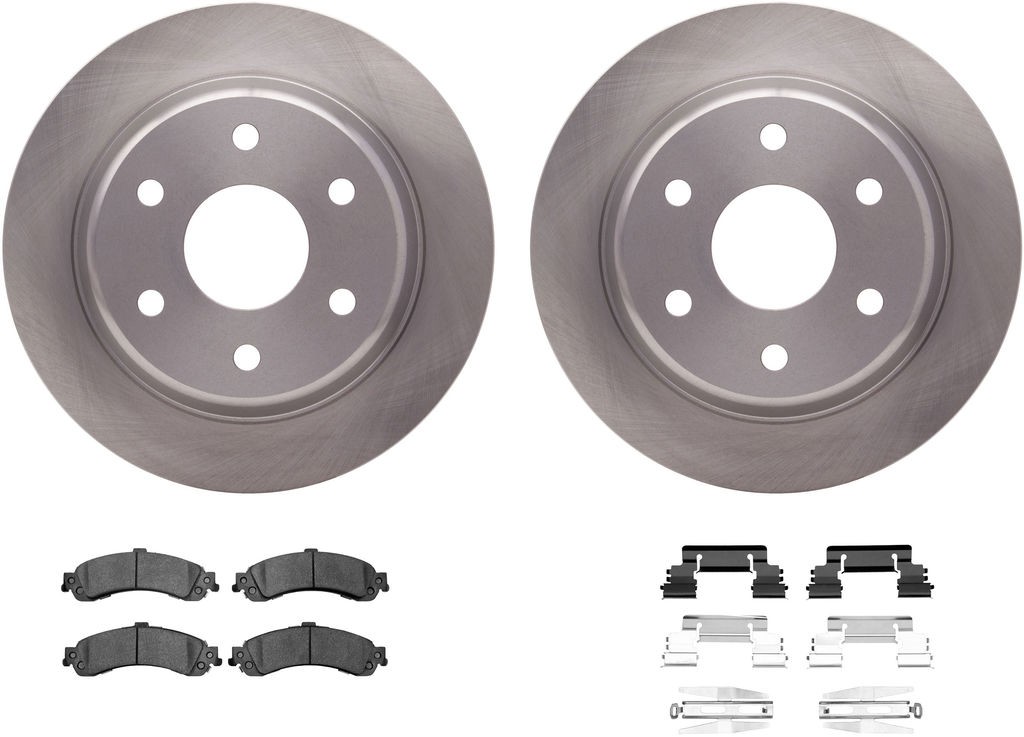 Dynamic Friction 6212-48031 - Brake Kit - Quickstop Rotors and Heavy Duty Brake Pads With Hardware