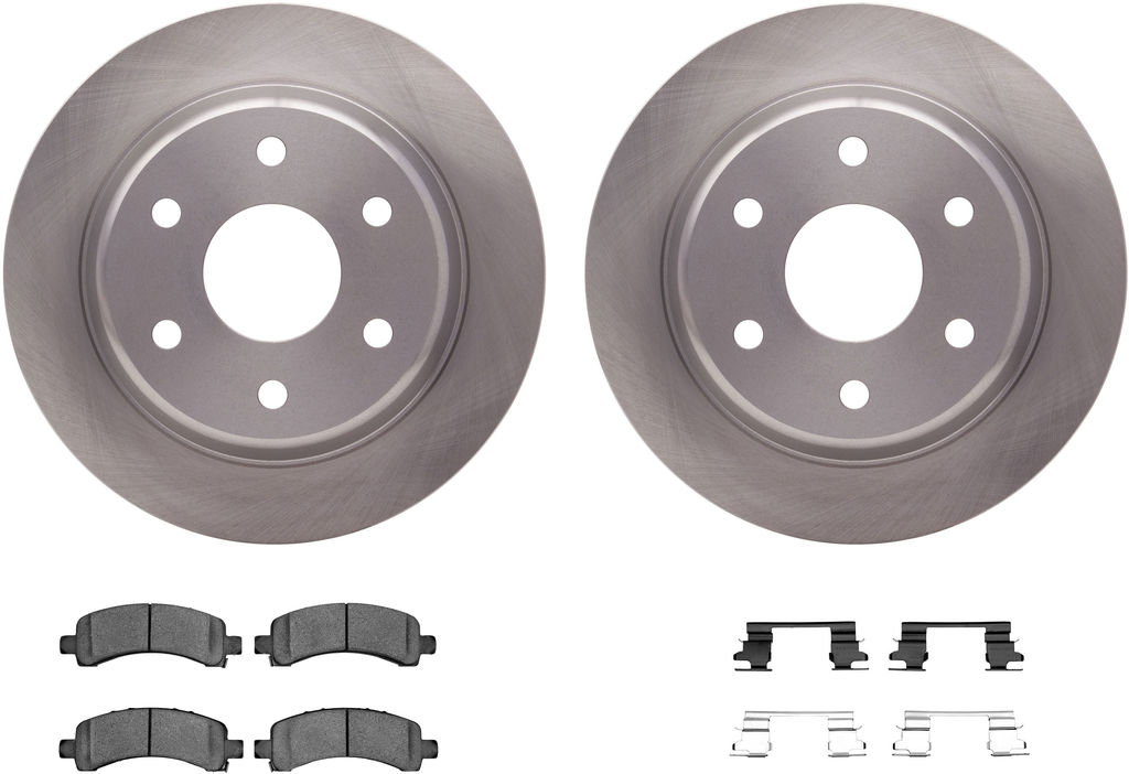 Dynamic Friction 6212-48032 - Brake Kit - Quickstop Rotors and Heavy Duty Brake Pads With Hardware