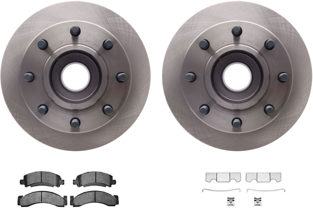 Dynamic Friction 6212-48079 - Brake Kit - Quickstop Rotors and Heavy Duty Brake Pads With Hardware