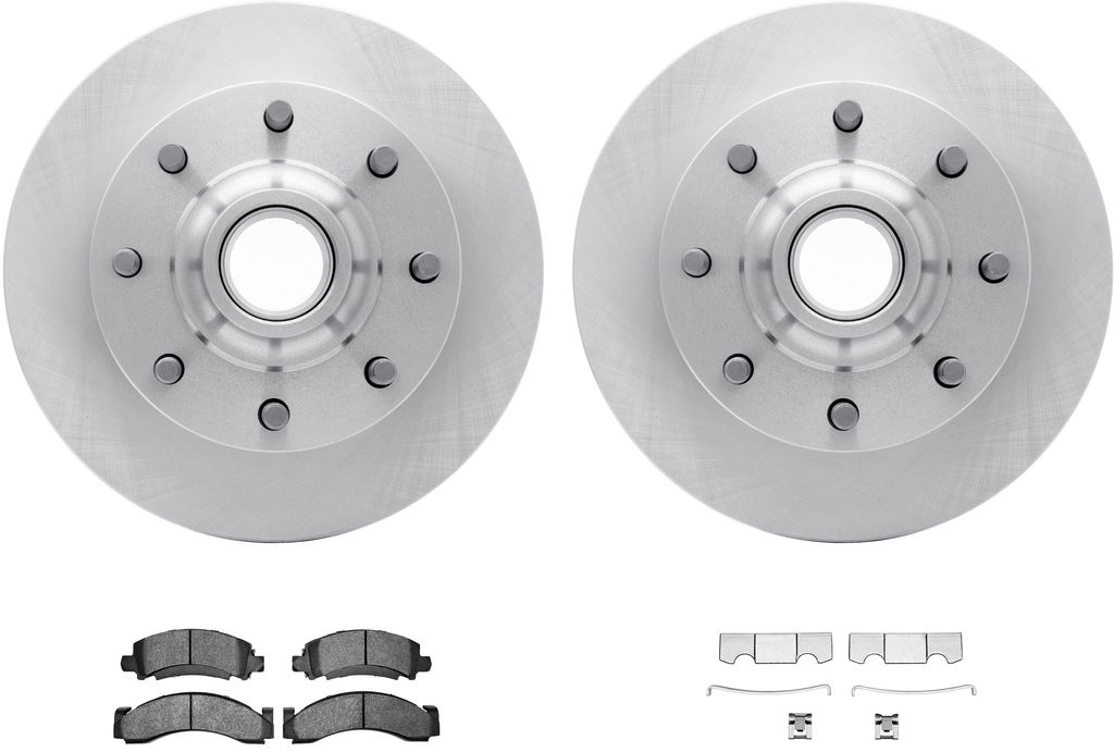 Dynamic Friction 6212-48084 - Brake Kit - Quickstop Rotors and Heavy Duty Brake Pads With Hardware