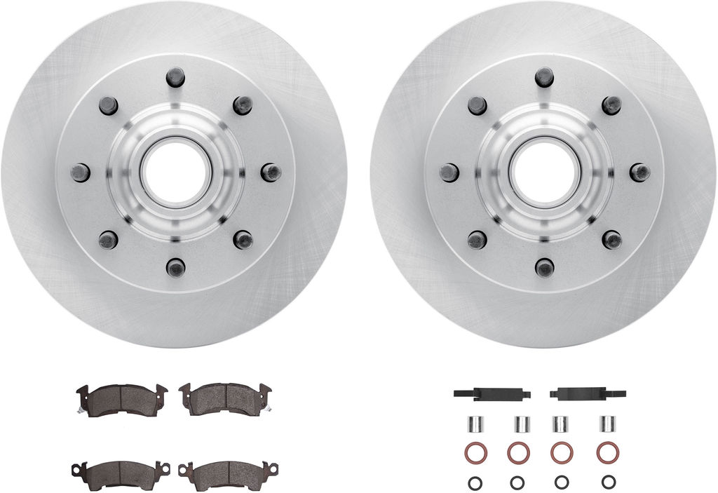 Dynamic Friction 6212-48093 - Brake Kit - Quickstop Rotors and Heavy Duty Brake Pads With Hardware