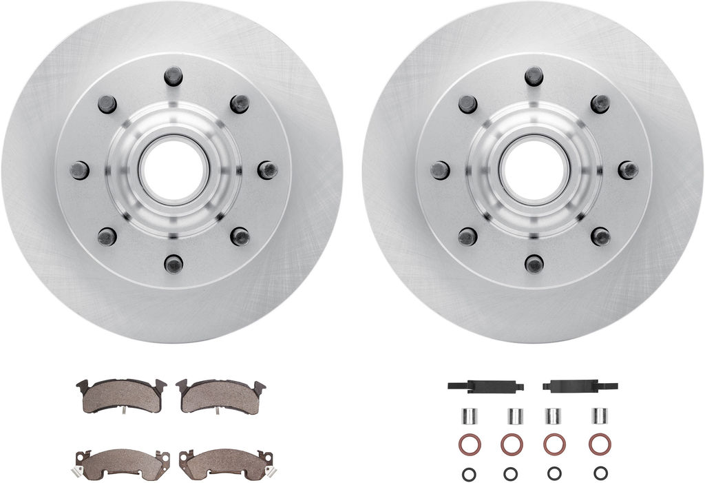 Dynamic Friction 6212-48094 - Brake Kit - Quickstop Rotors and Heavy Duty Brake Pads With Hardware