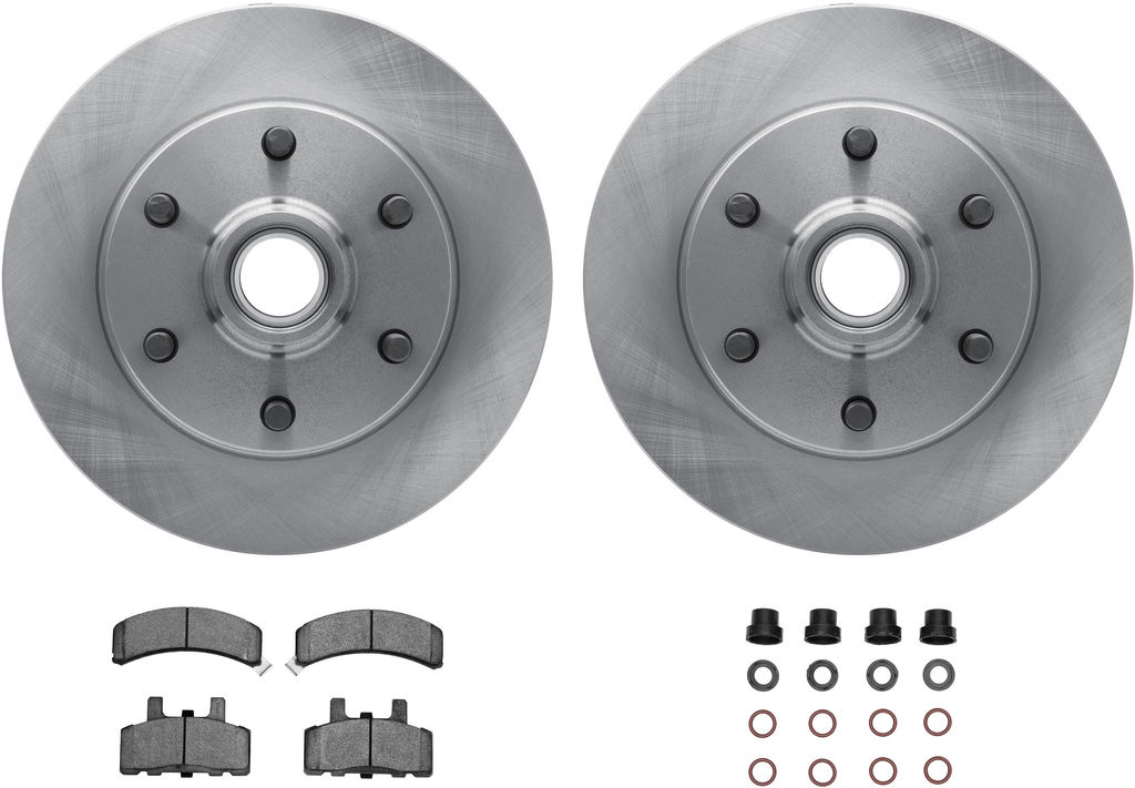 Dynamic Friction 6212-48132 - Brake Kit - Quickstop Rotors and Heavy Duty Brake Pads With Hardware
