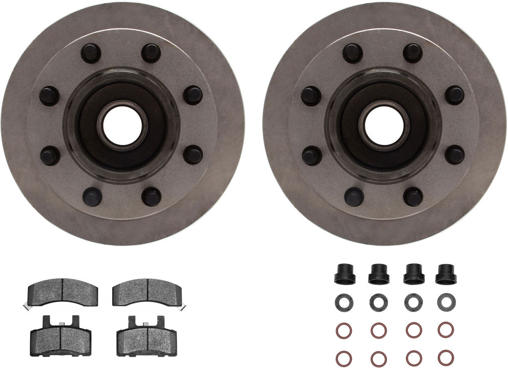 Dynamic Friction 6212-48138 - Brake Kit - Quickstop Rotors and Heavy Duty Brake Pads With Hardware